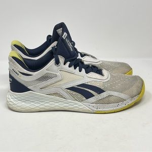 Reebok Nano X Shoes Womens 9 White Blue CrossFit Training Running Sneakers